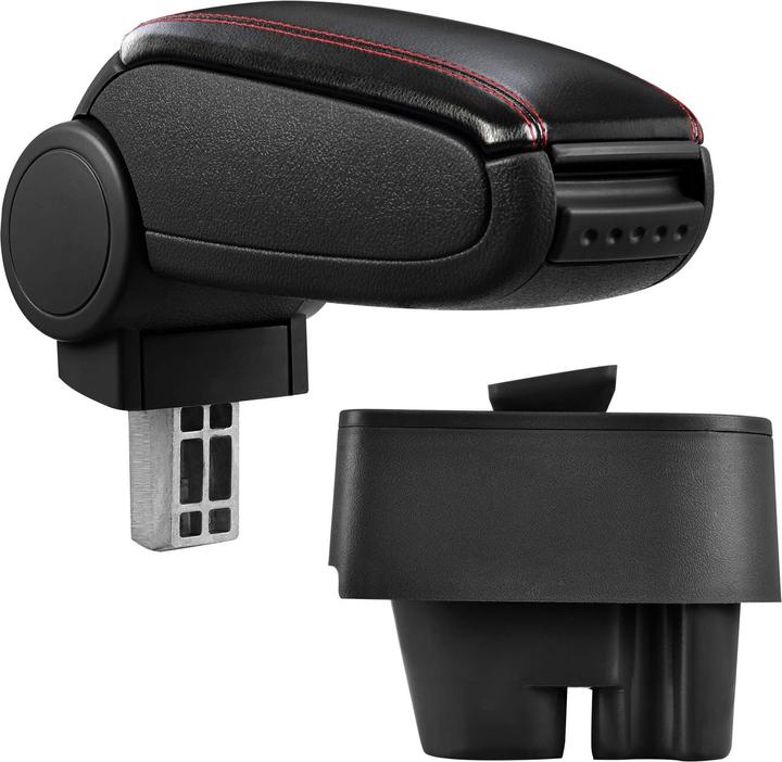 Image du produit Pro-Tec Accoudoir central Peugeot 207 SW CC avec compartiment de rangement Similicuir noir avec surpiqûres