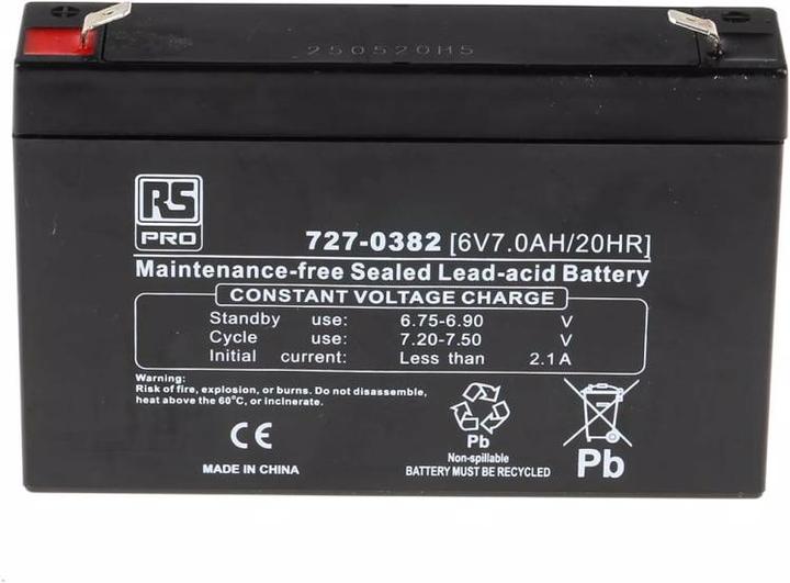 Actual product image RS PRO Normal AGM (6 V, 7000 mAh)