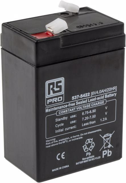 Rs Pro RS Sealed lead acid battery (6 V, 4000 mAh)
