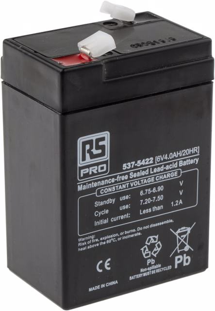 Rs Pro RS Sealed lead acid battery (6 V, 4000 mAh)