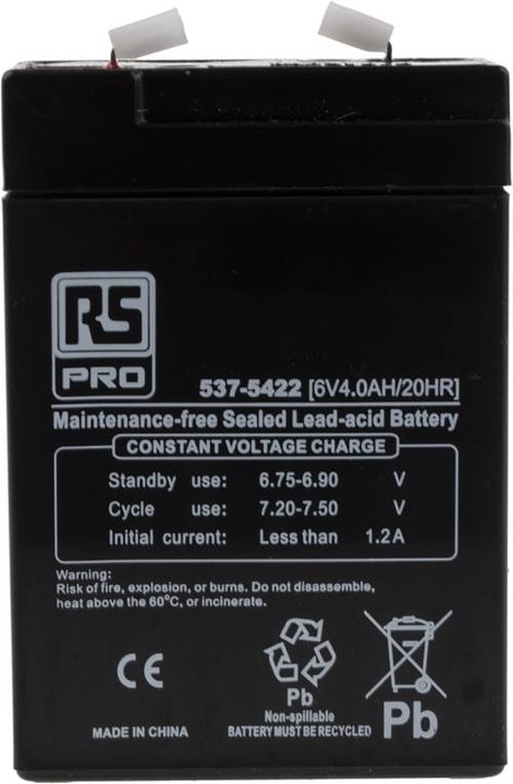 Immagine prodotto Rs Pro RS Batteria al piombo sigillata al piombo (6 V, 4000 mAh)