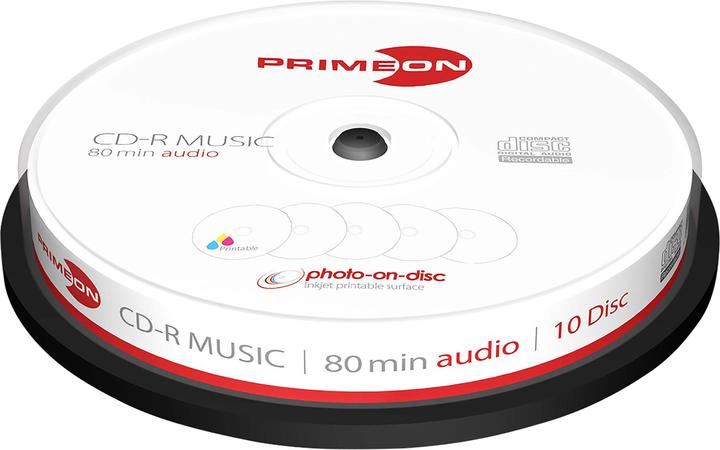 Produktbild Primeon CD-R 80Min/AUDIO Cakebox (10 Disc) (10x)
