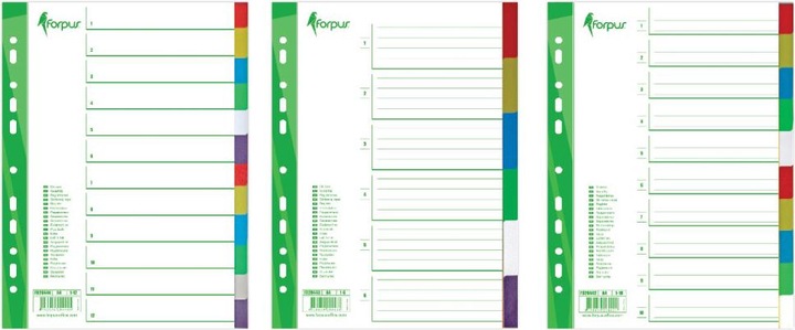 Forpus Divider, A4, 1-6 colors, plastic