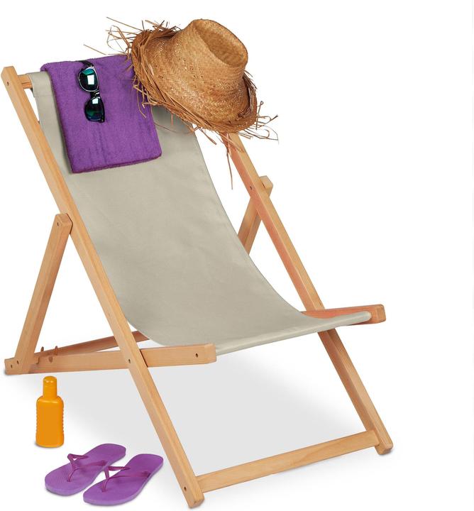 Produktbild Relaxdays Holzliegestuhl (93 cm)