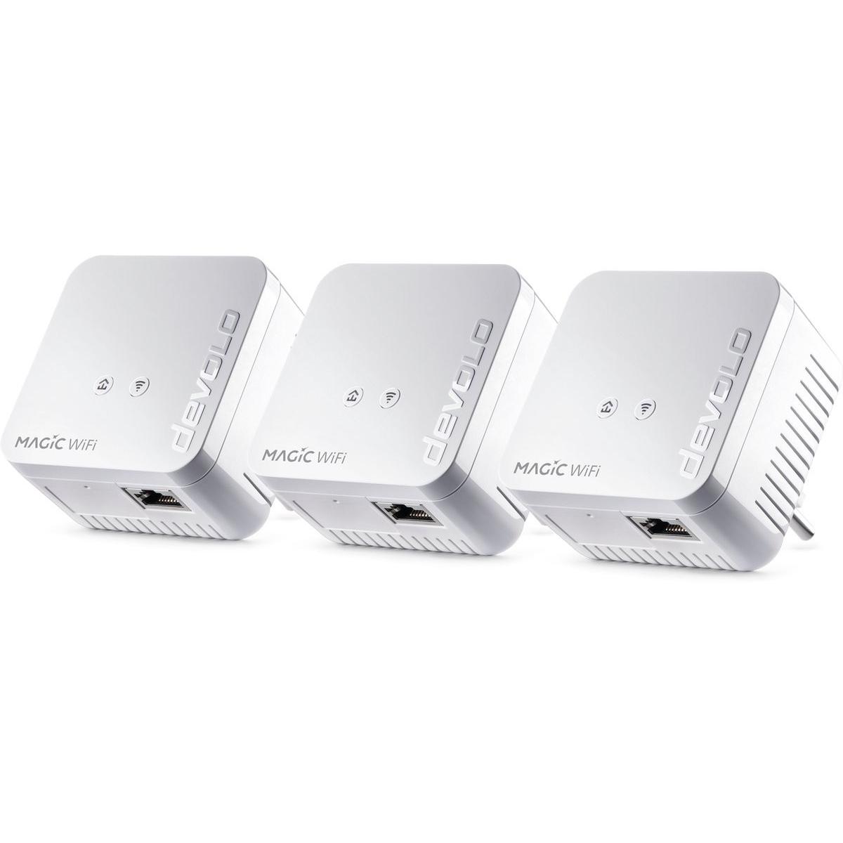 Devolo Kit Multiroom Mini Mesh WiFi Magic 1 (1200 Mbit/s), Powerline, Weiss