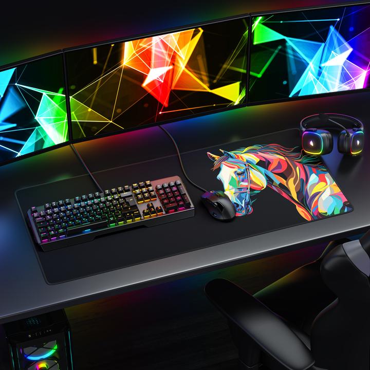 Actual product image Titanwolf Gaming Mouse Pad, 900 x 400mm XXL Speed Gaming Mouse Mat, Mousepad Extra Large Surface, Colour Horse (XXL)