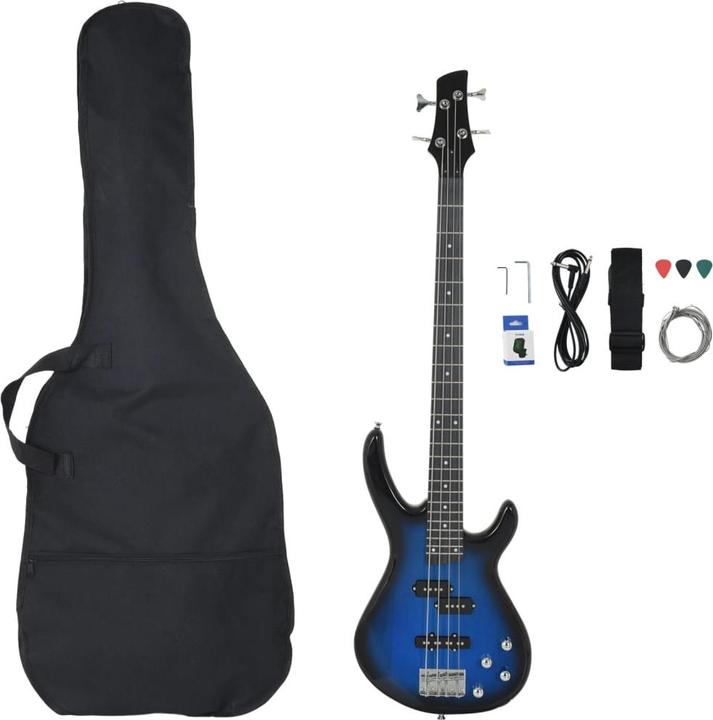 vidaXL Lyon (E-Bass, Massives Birkenholz, Holzwerkstoff, Pappelholz)