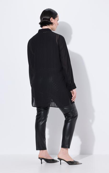 Immagine prodotto Ulla Popken Hemdbluse, transparente Streifen, Langarm (54)