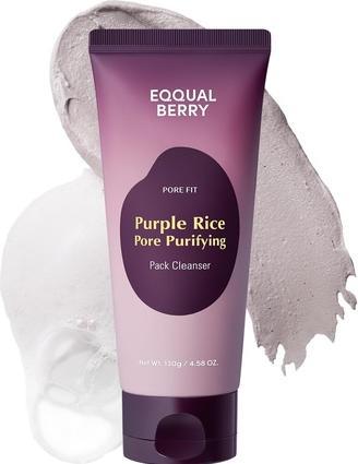 Actual product image Eqqualberry Equalberry Purifying Mask for Pores with Rice Purple Clay and Foam Cleaning (130 ml)
