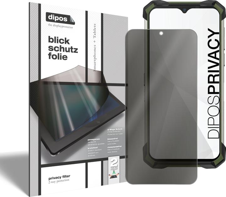 Dipos Blickschutzfolie 2-Way Anti-Shock (1 Stück, Doogee S88 Plus)