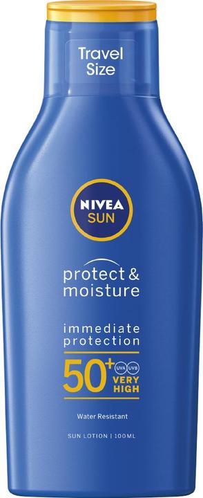 NIVEA Protect & Moisture SPF 50 Lotion (Sonnenlotion, SPF 50, 100 ml)