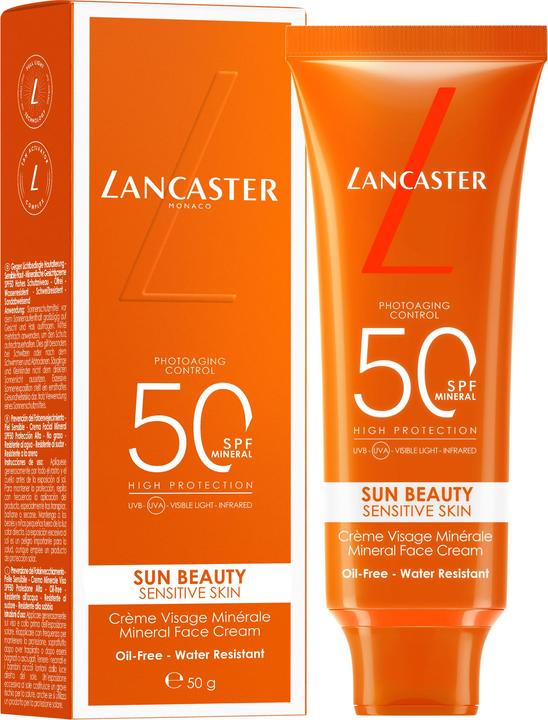 Actual product image Lancaster Sun Beauty Mineral Face Crème Sun Protection Factor 50 (Sun cream face, SPF 50, 50 ml)