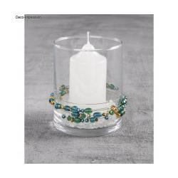 Rayher Perlen-Set Glasperlenmix mit Effektperlen türkis