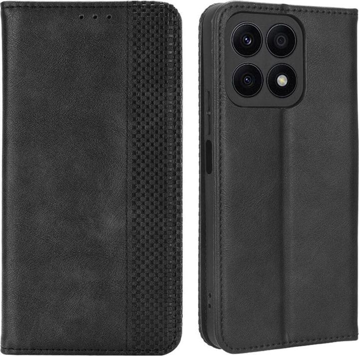 Actual product image Cover-Discount Honor X8a - Vintage Flip Case Cover black (Honor X8a)