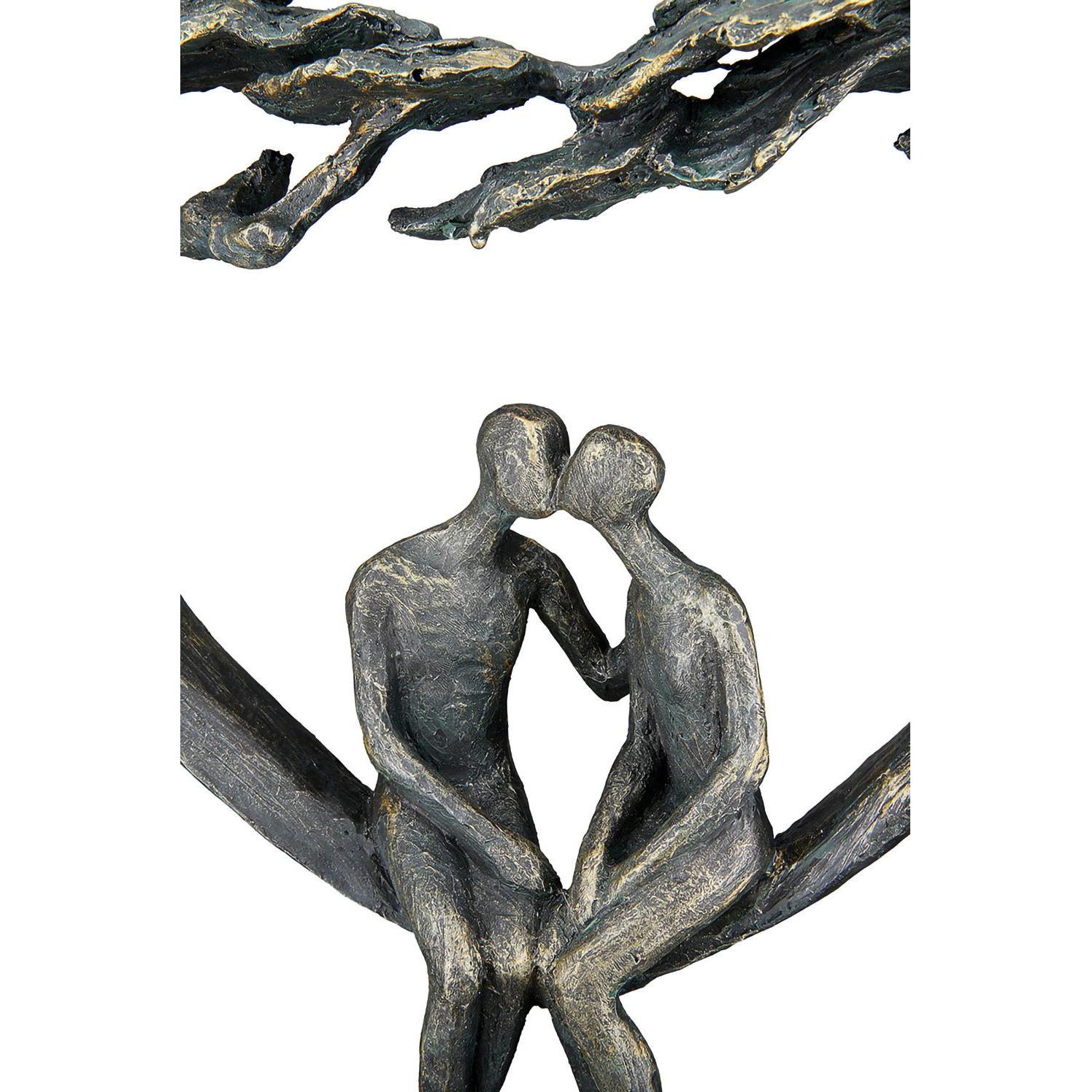 Gilde Bronzo/Nero Statuette E Sculture Decorative, Scultura Bacio Sotto L'albero