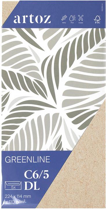Produktbild Artoz Green Line Pkg 5 Kuverts desert (C6/5, 5x)
