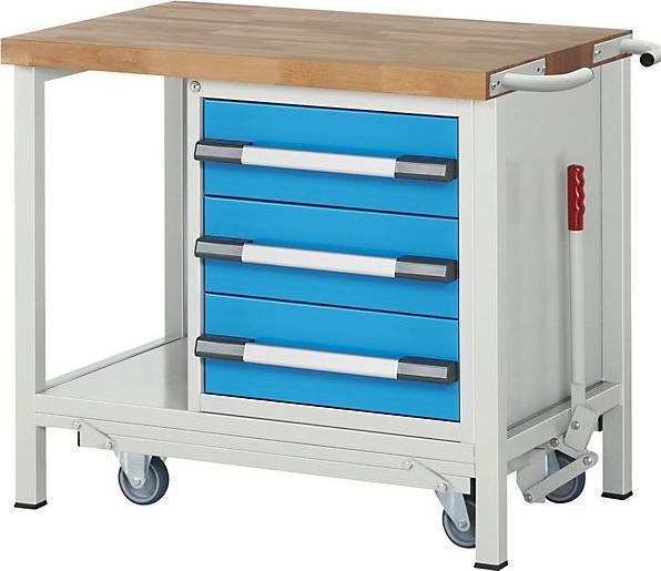 Actual product image eurokraft pro Workbench, mobile (100 cm, 70 cm)