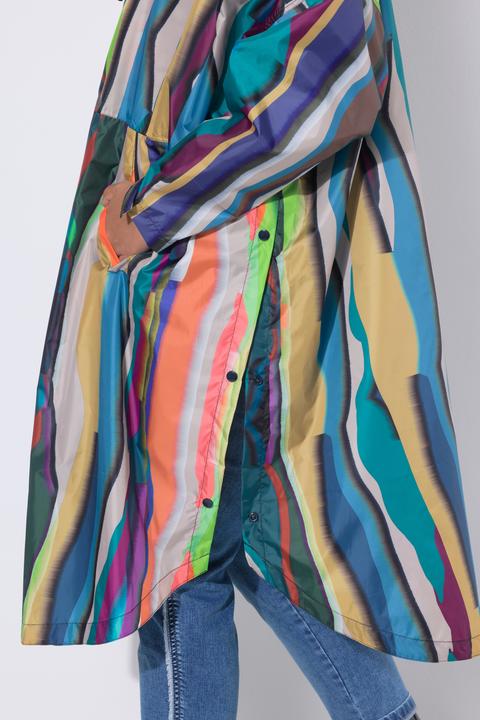 Actual product image Laurasøn Abstract Striped Rain Poncho (One size)