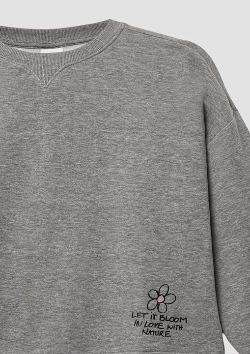 Produktbild s.Oliver Sweatshirt Kuscheliges Oversize-Sweatshirt mit dezentem Print (146, 152)