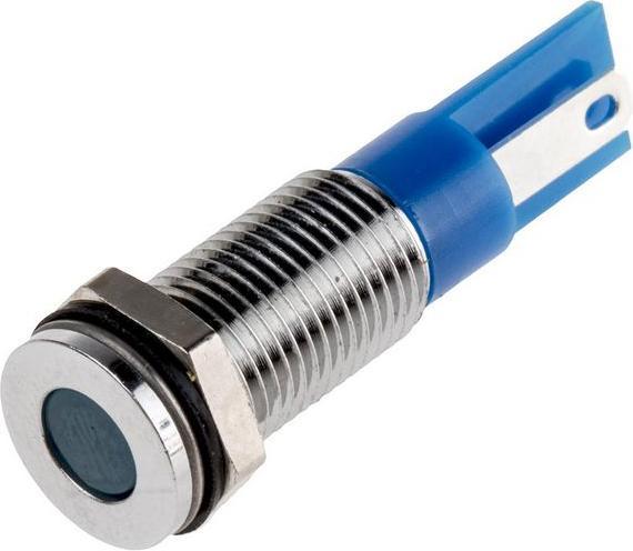 Produktbild RS PRO 8mm flush long bezel LED, blue 24Vdc