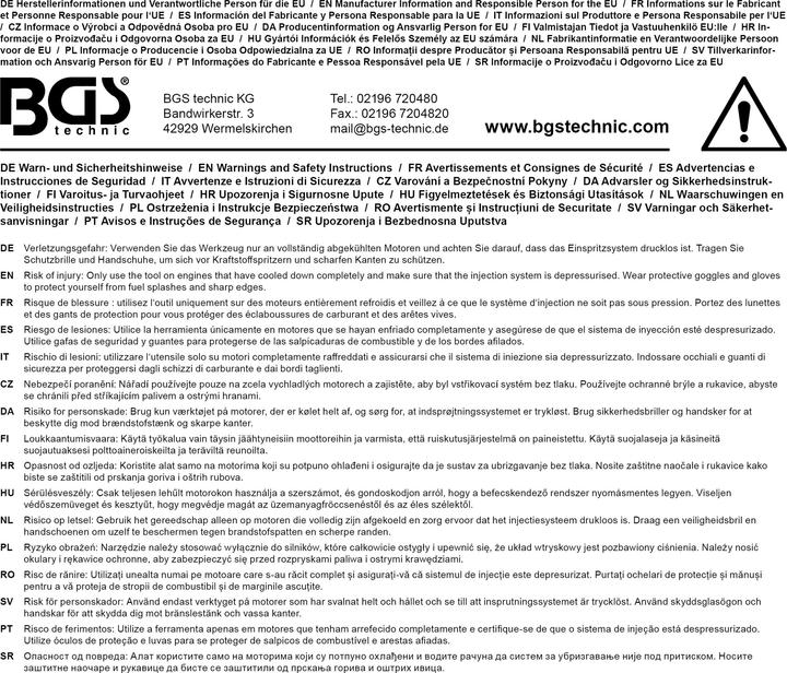Image du produit BGS Kit de nettoyage de siège d'injecteur et de puits de levage