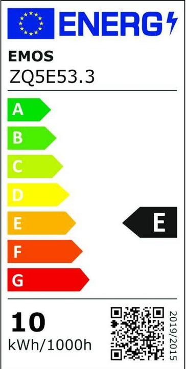 Etichetta energetica Emos Lampada LED Classic A60 / E27 / 9,5 W (75 W) / 1055 lm / bianco neutro (E27, 9.50 W, 1055 lm, 3 x, E)