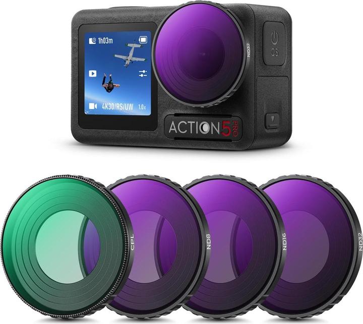 K&F Concept 4pcs Filter Kit (Osmo Action 5 Pro, Osmo Action 4)