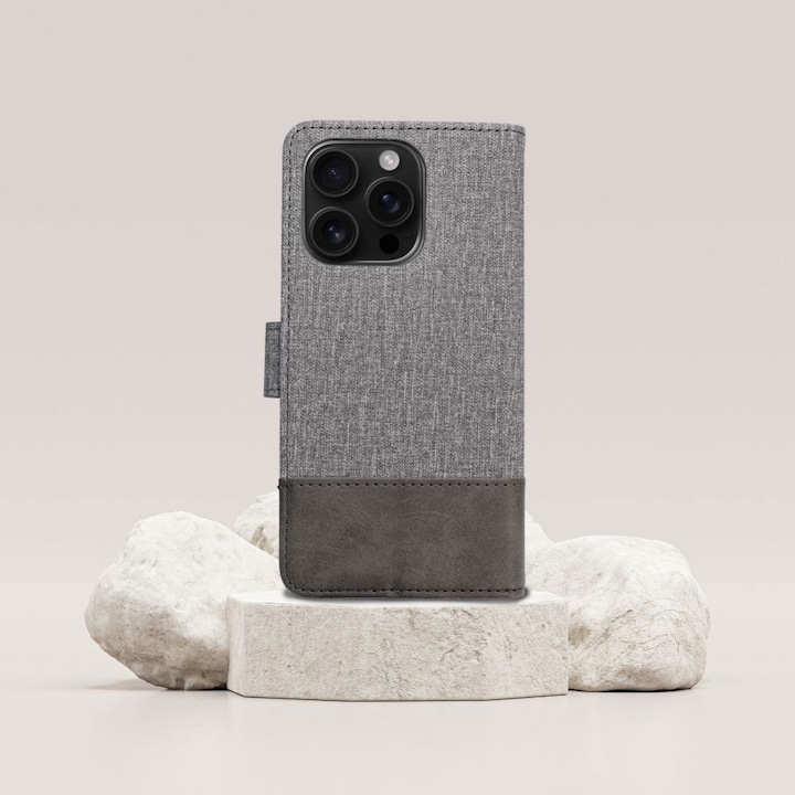 Immagine prodotto OEM Book case GOMMA Book for IPHONE 16 gray (Apple iPhone 16)