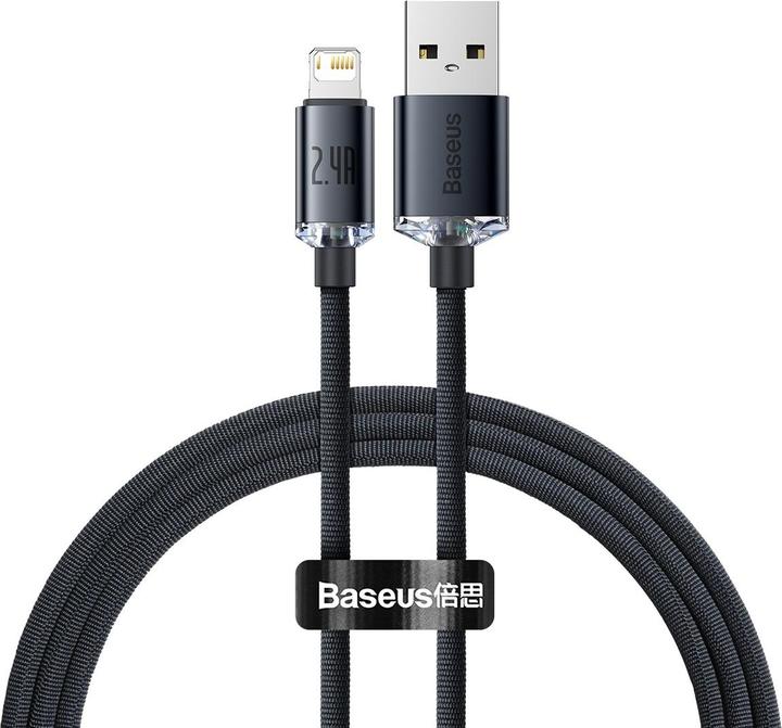 Produktbild Baseus Crystal Shine Series Fast Charging Data Cable USB to iP 2.4A 2m Black (2 m, USB 2.0)