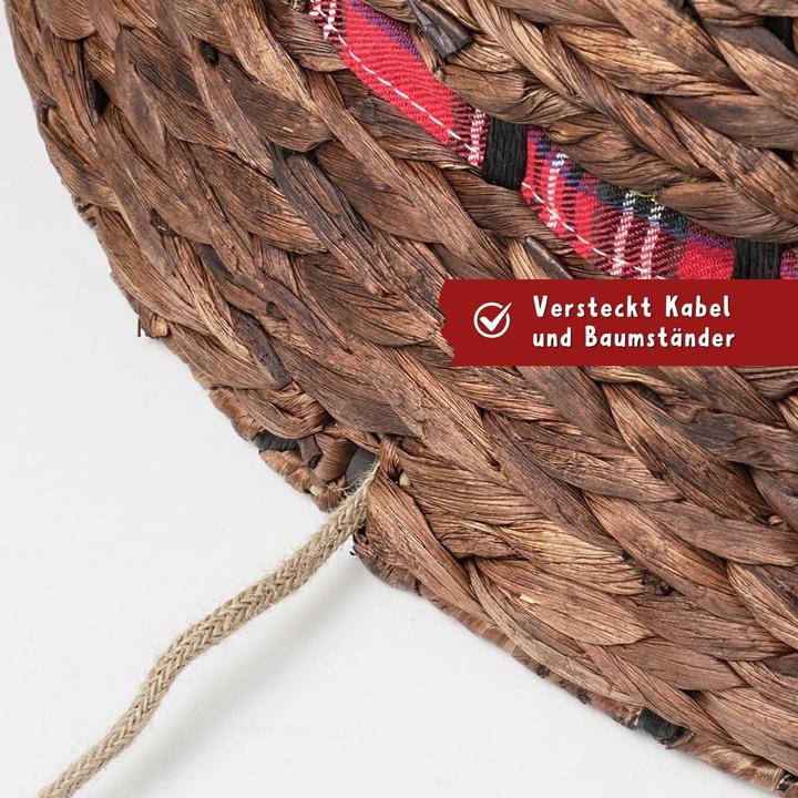 Produktbild Hermex Weihnachtsbaumkorb Tannenbaum-Kragen Christbaum-Rock Flechtkorb