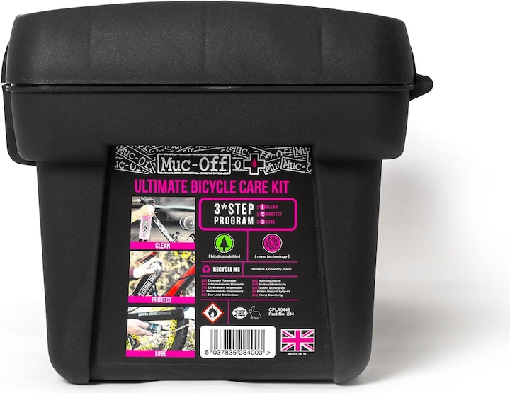 Immagine prodotto Muc-Off Kit Bicicletta Ultimate (1800 ml, Lubrificante universale, Spugna, Pulitore per biciclette, Detergente per catena, Set di cura)