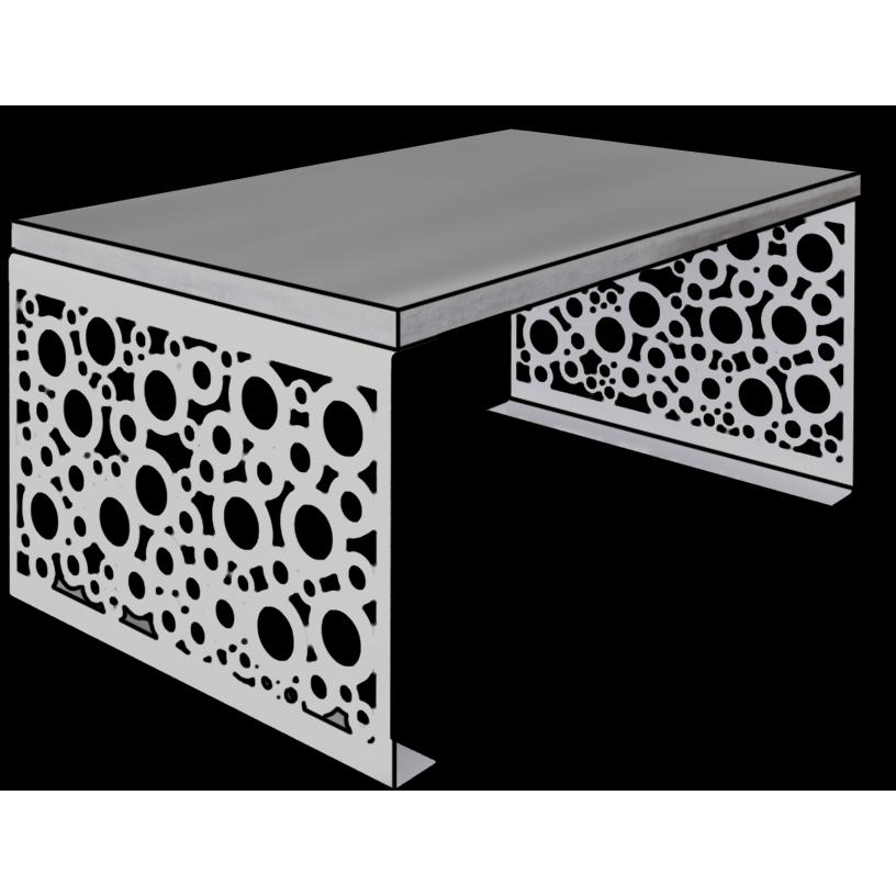 ADRK Furniture, Couchtisch + Beistelltisch, Rina (100 x 60 x 45 cm)