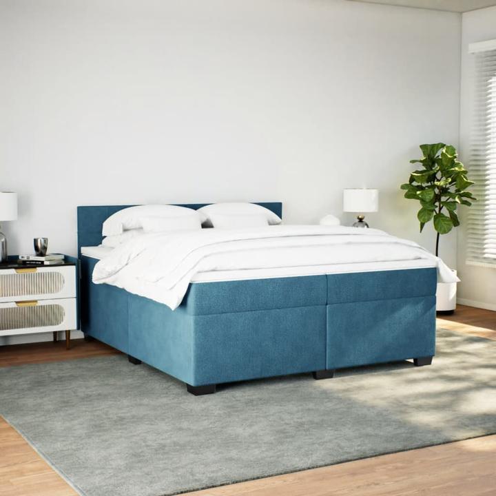 Produktbild vidaXL Bo x springbett mit Matratze 200 x 200 cm Samt (200 x 200 cm)