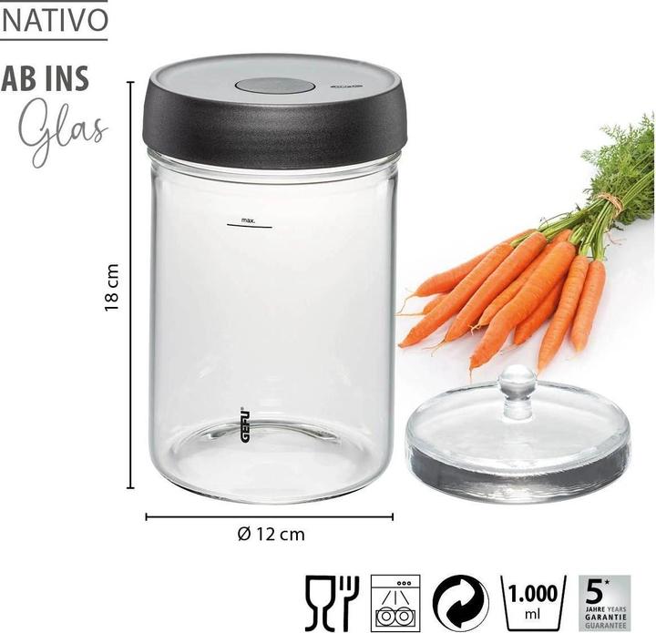 Actual product image GEFU Fermentation jar Nativo (1 pcs., 1 l)