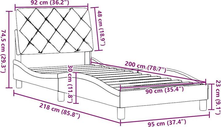 Image du produit vidaXL Bettgestell (100 x 200 cm)