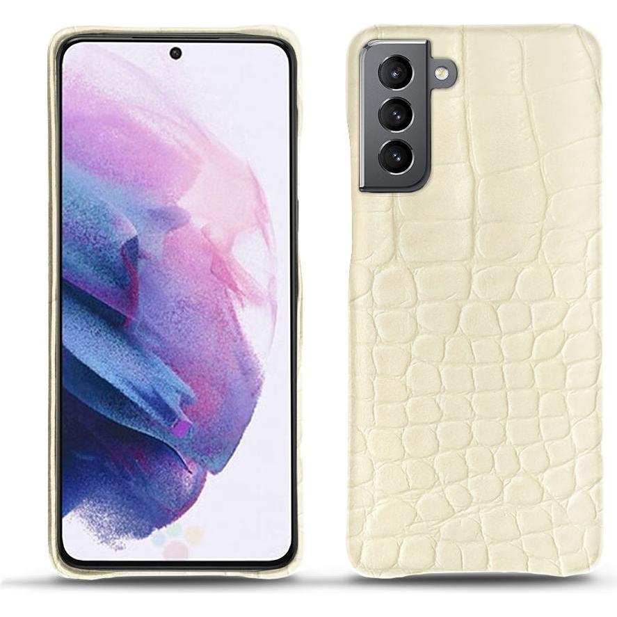 Noreve Lederschutzhülle (Samsung Galaxy S21+), Smartphone Hülle, Weiss