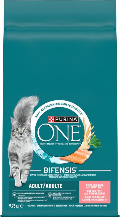 Immagine prodotto Purina ONE Salmone e cereali integrali per adulti (Adulto, 1 pz., 9750 g)