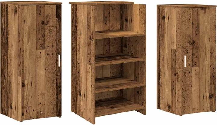 Image du produit vidaXL Comptoir d'accueil imitation vieux bois 135x50x103,5 cm Matériau dérivé du bois