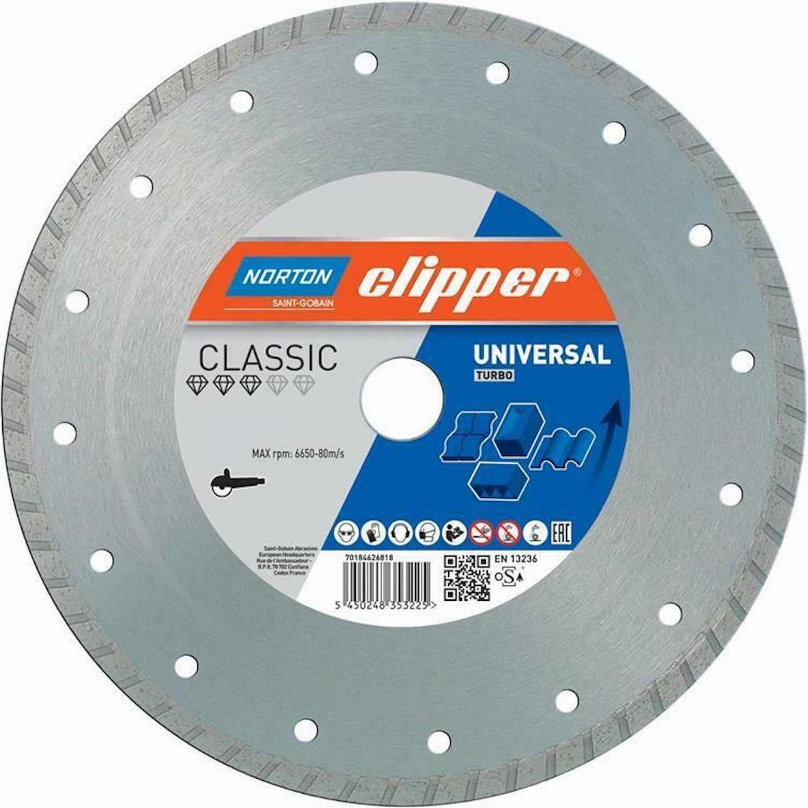 Norton Clipper, Lama, Disco diamantato Clipper Classic Universal Turbo - 350x25,4 mm