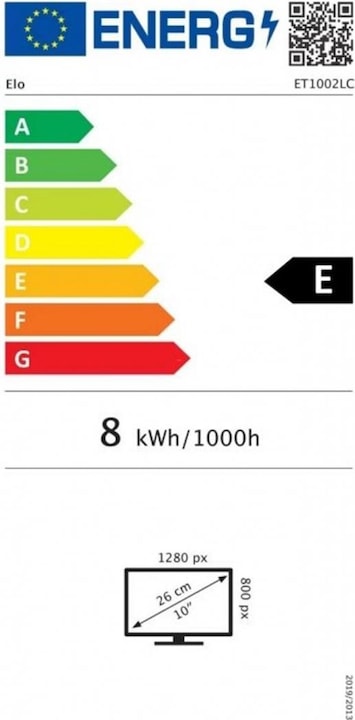 Energielabel ēlo Elo 1002L (1280 x 800 pixels, 10.10")