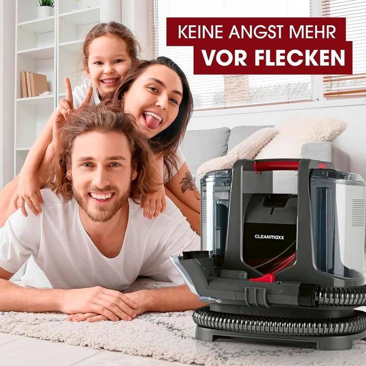 Produktbild CleanMaxx Kompakter Teppich- und Polsterreiniger mit Sprühfunktion und Dual-Tank-System