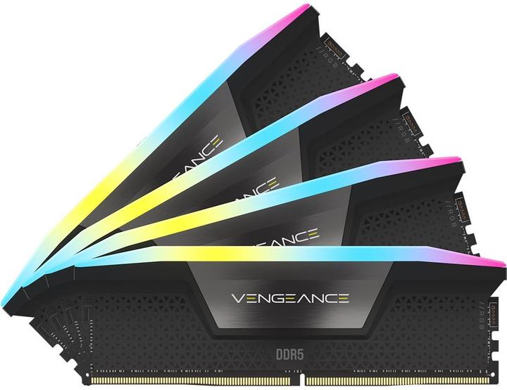 Image du produit Corsair VENGEANCE RGB DDR5 6400MT/s 96GB (4x24GB) Intel XMP (4 x 24 Go, 6400 MHz, RAM DDR5, DIMM)