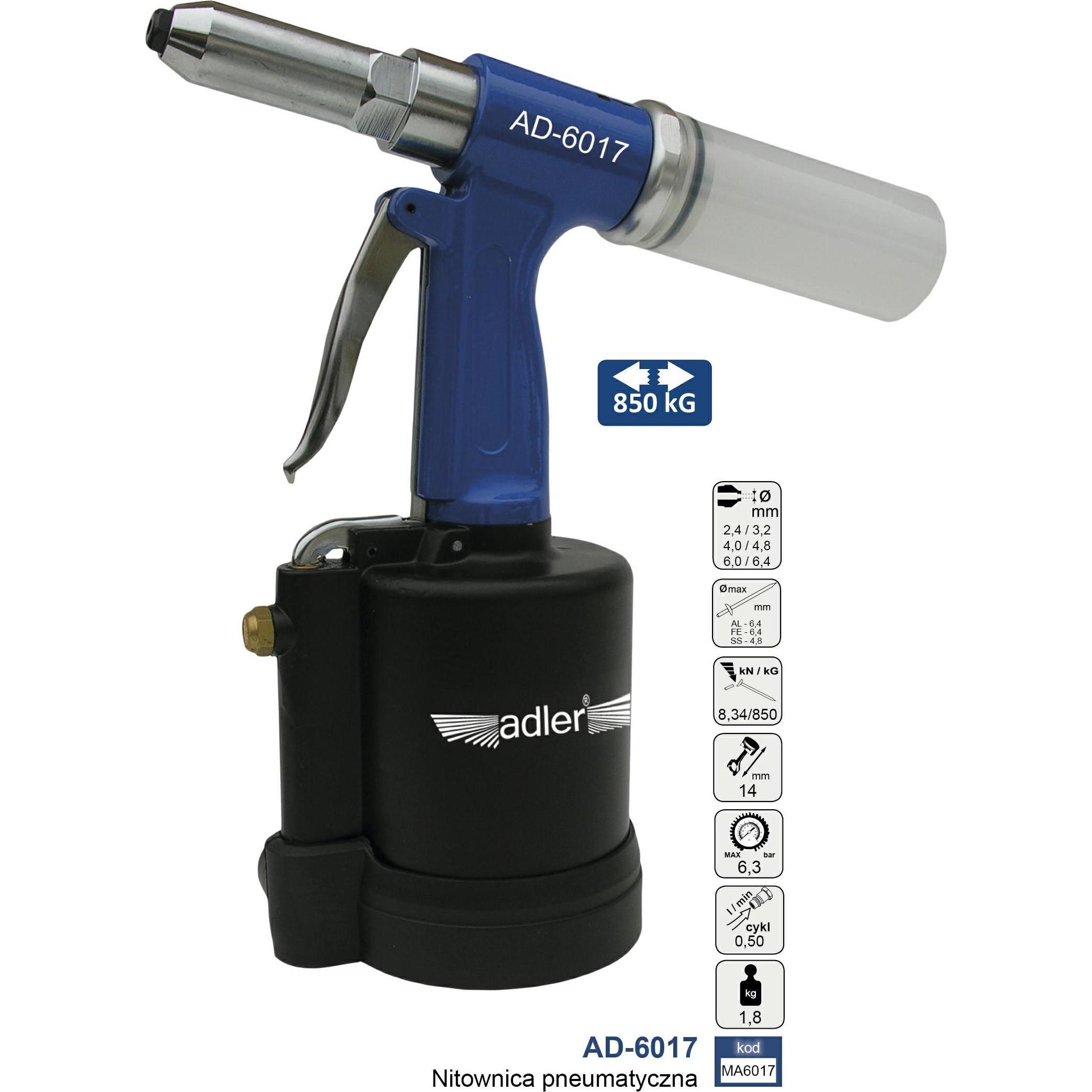 Adler, Tacker + Nagelpistole, NITOWNICA PNEUMATYCZNA AD-6017