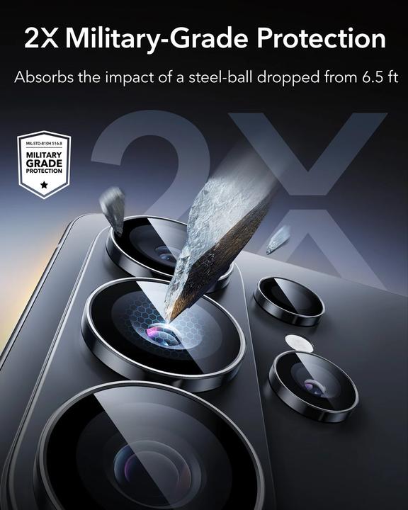 Actual product image ESR - Armorite Camera Lens Protectors - Samsung Galaxy S26 Ultra - Black (Samsung Galaxy S26 Ultra)