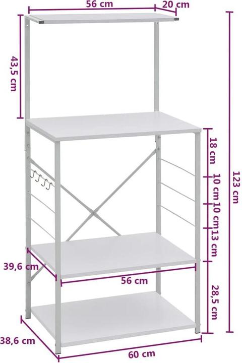 Produktbild vidaXL Küchenschrank (39.60 x 39.60 x 123 cm)