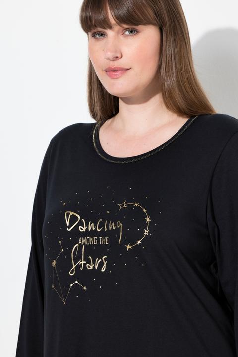 Image du produit Ulla Popken Grands t-shirts en lot de 2, col rond/V, manches longues (46, 48)