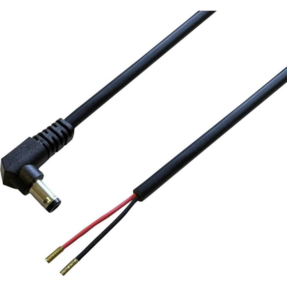 BKL Electronic 076103 DC-Steckverbinder DC-Hohlstecker - Aderendhülsen 2 m 1, Cavo + Spina elettrica