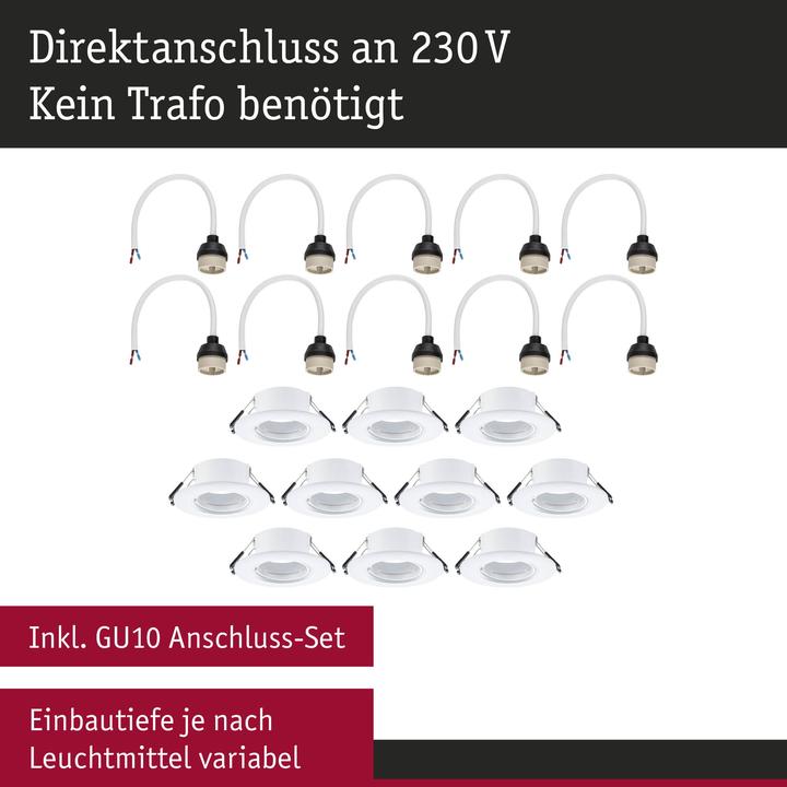 Produktbild Paulmann Einbauleuchte 10er-Pack (GU10)