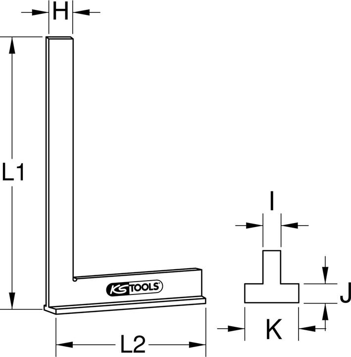 Actual product image KS Tools Stop angle. 200mm 300.0272