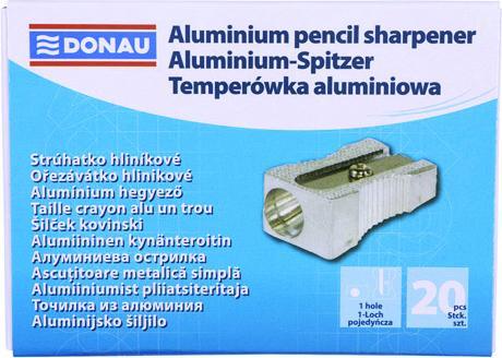 Produktbild Donau Bleistiftspitzer, aluminium, 1 loch, silber